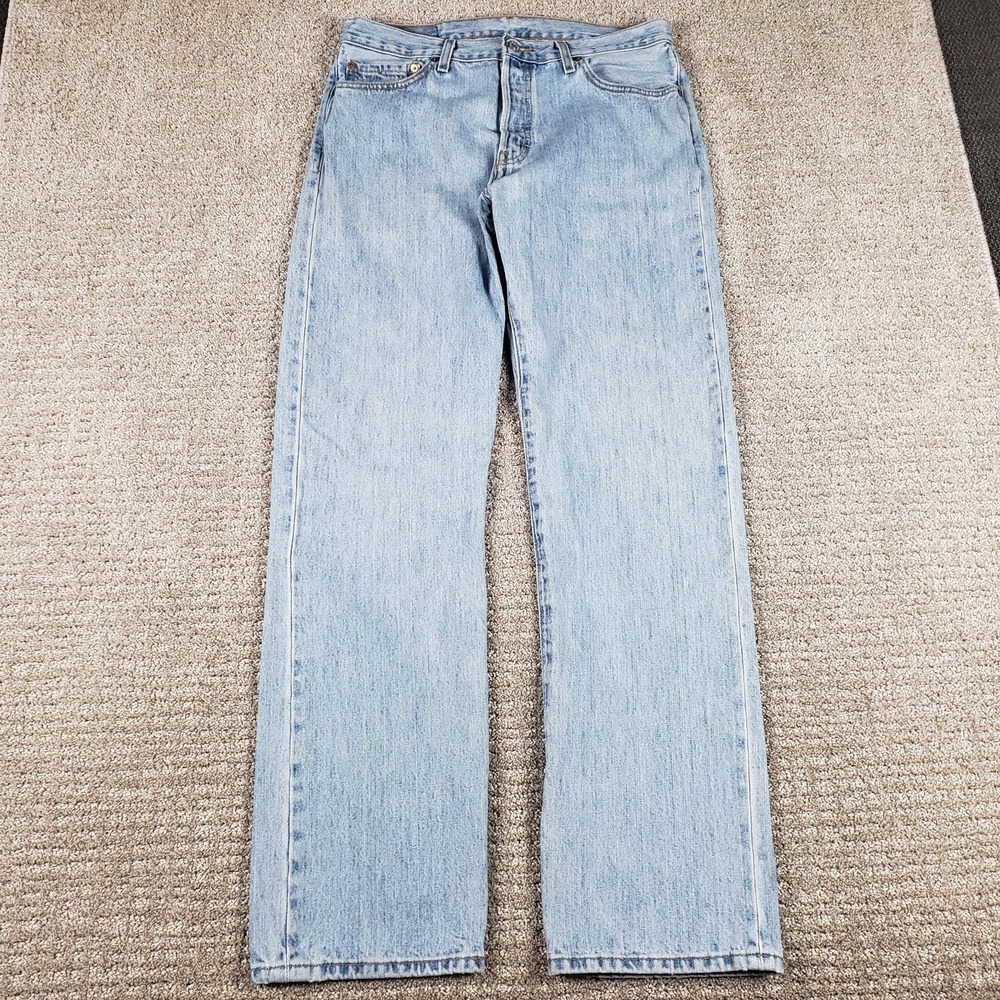Vintage Levis 501 Jeans Mens 36x34 (34x32) Blue Light Denim Straight Y2k 2009